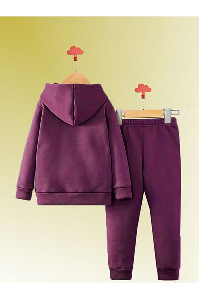 MODA Boys' and Girls' Tracksuit Set - Cotton, 3-Strand-Rushed, Kuromi Printed, 4 Different Domestic Productions