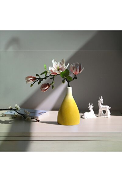 Binbirdemet Vază nordică din ceramică, galbenă, conică