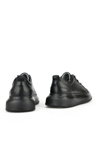 Ziya Мъжки черни маратонки от естествена кожа - 151987Z133