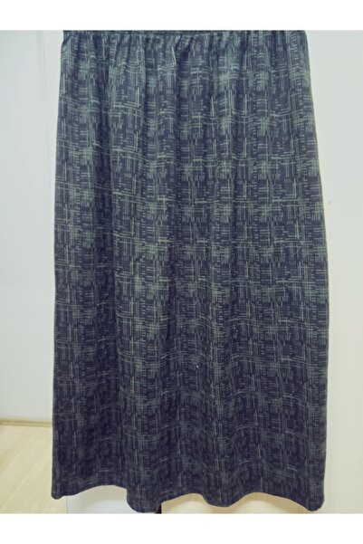 hoaryage Fusta de mamă cu talie elastică de iarnă din țesătură din bumbac pie...