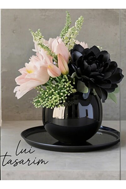 Lui Tasarım Siyah Fanus Parlak