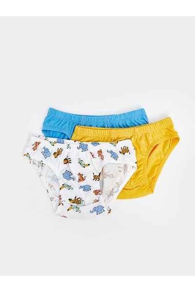LC Waikiki New Season Elastic Waist Printed Boys' Underpants 3 Pack - S56779Z1