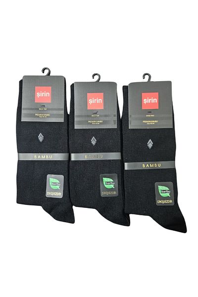 LiderMarketing Cute Bamboo Socks Black Patterned 40-44 6 Pairs