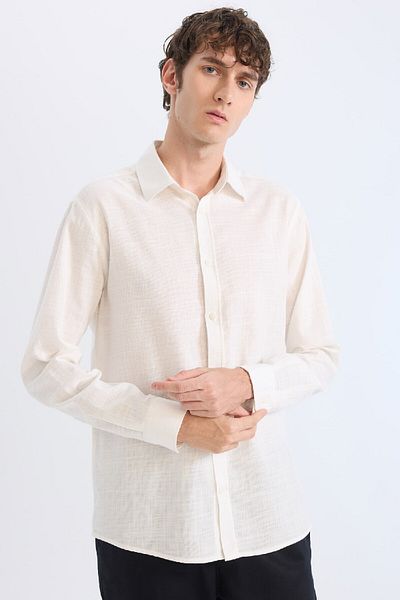 DeFacto Langarmshirt mit Polokragen und normaler Passform D7394AX25SP