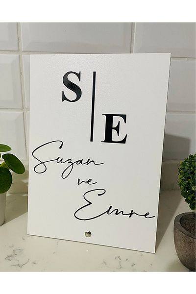 estölye Ξύλινη επιτραπέζια πινακίδα εκτύπωσης UV, Υπόσχεση αρραβώνων, Γάμος Henna (Όχι Plexi Uv Printing)