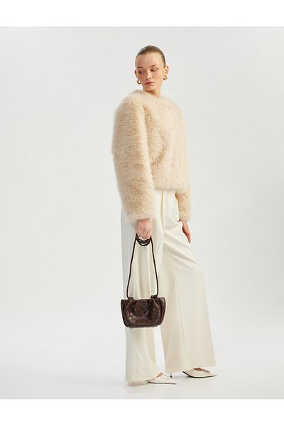 Koton Faux Leather Drawstring Crossbody Bag