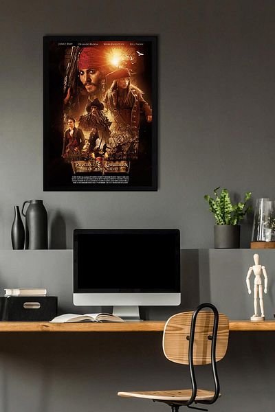 Saturn Pictură înrămată Pirații din Caraibe - Pictură poster de film Cufărul Omului Mărturisit