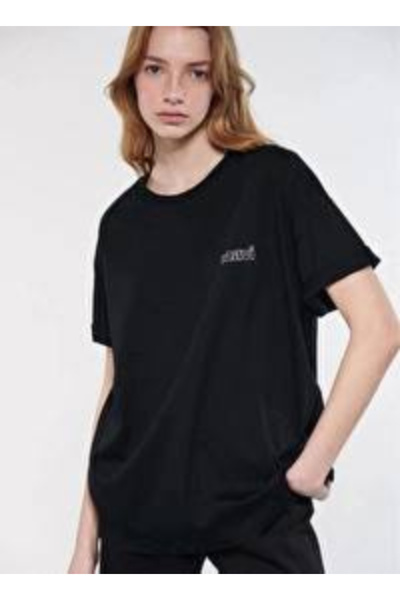 Mavi Women's Logo Printed Black T-Shirt1611309-900
