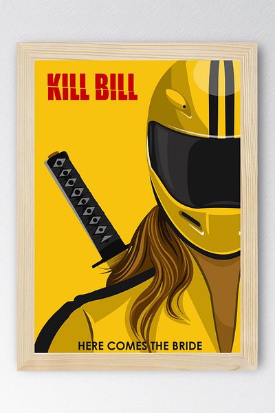 Saturn Kill Bill Framed Painting - Movie Poster Painting
