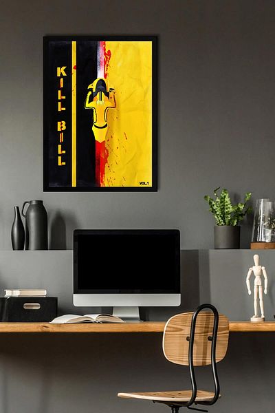 Saturn Kill Bill Framed Painting - Movie Poster Painting