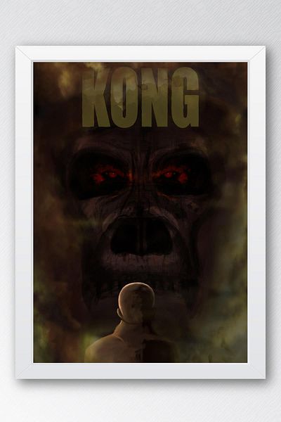 Saturn Pictură înrămată King Kong Skull Island - Pictură poster film Skull Island