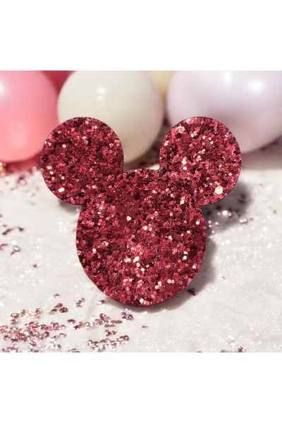 damlakidsmoda Kız bebek saçsız bebek tokası Mickey Minnie mouse kırmızı