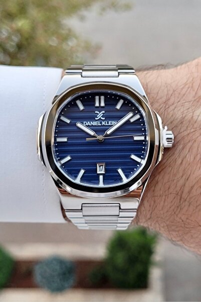 Daniel Klein Kadranı Lacivert Kordonu Gri Renk 2 Yıl Garantili Takvimli Erkek...