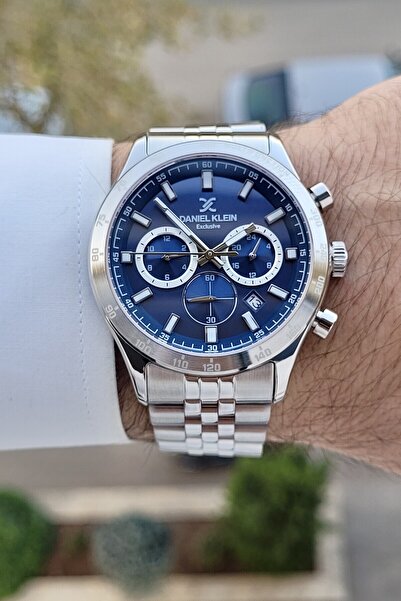 Daniel Klein Kadranı Lacivert Kordonu Gri Renk 2 Yıl Garantili Fonksiyonlu Er...