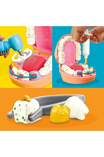 Generic Play-Doh Drill & Fill Dentist Playset for Kids 3+, 10 Tools, 8 Cans (2oz), Non-Toxic