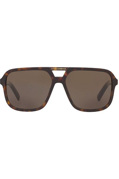 Dolce&Gabbana Men Square Sunglasses- Dg 4354 - Lense Size:58mm - Havana