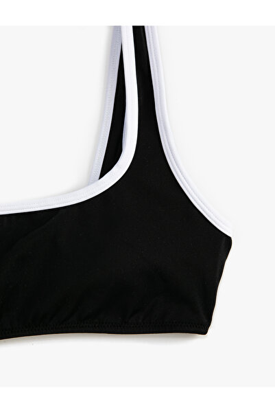 Koton Sports Bikini Top with Piping Detail U Neck