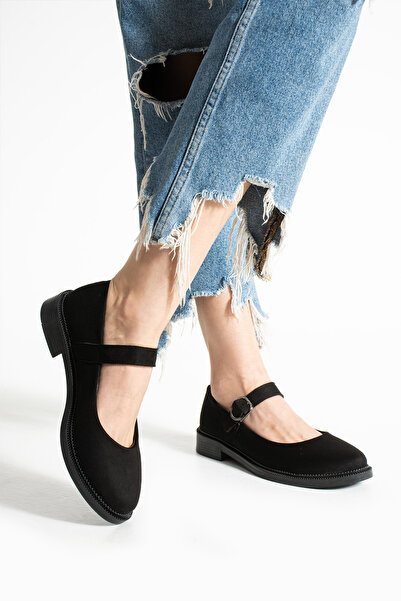 HVZ Exclusive Чорні замшеві жіночі повсякденні зручні ергономічні туфлі Мері Джейн