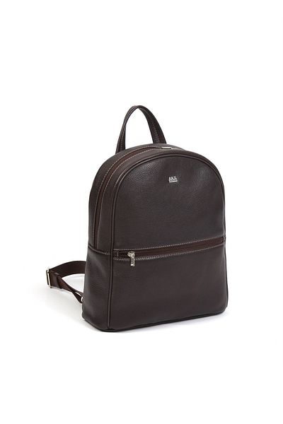 Aka Deri 100% Genuine Leather Aka 332 Business Backpack - Bitter Brown