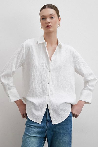 Never more White Line Detailed Shirt