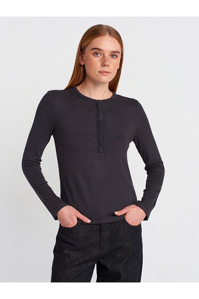 Dilvin 31544 Button Long Sleeve Ball-Anthracite