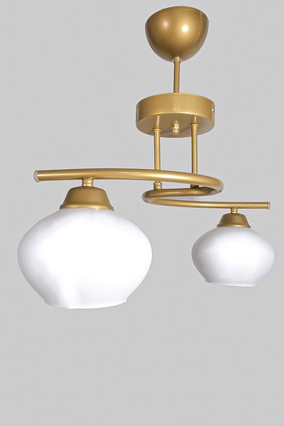 Fer Avize Fuji Modern Decorative Antique Color Glass 2-Piece Chandelier Living Room - Kitchen - Bedroom
