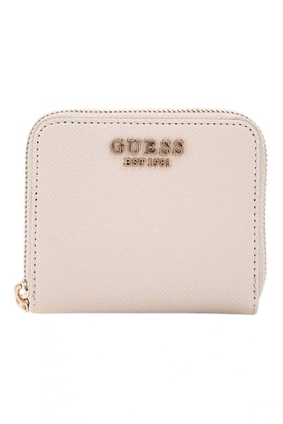 Guess Laurel Slg Small Zip Around Women's Ecru Wallet Swzg8500137-Bon