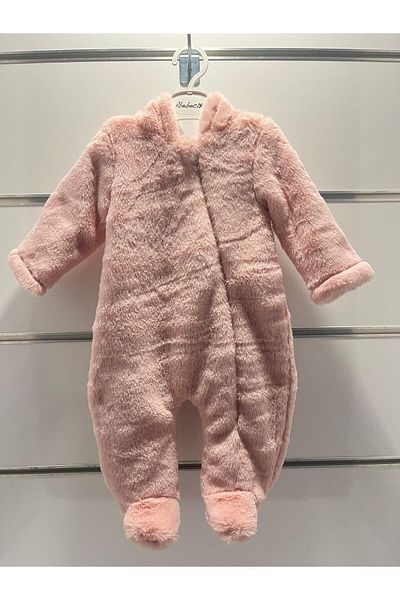GÜLERBEBECİX BEBECİX PLUSH HOODED POMPOM BOTTOM JUMPSUIT