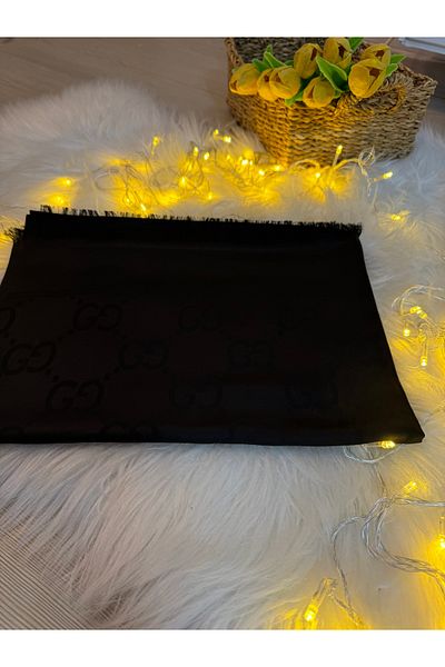 Pera G Patterned Silk Cashmere Double Sided Shawl