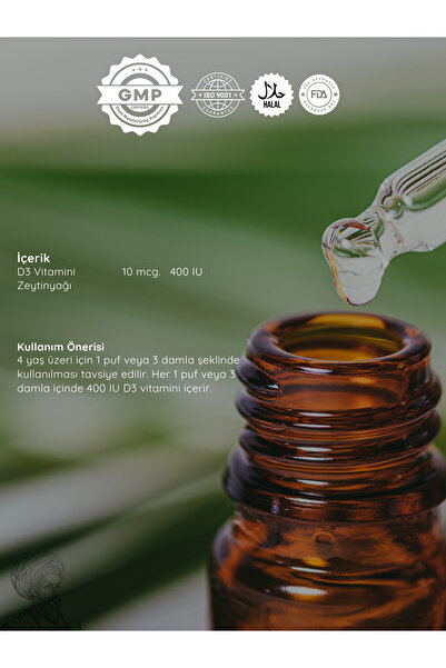 Avicenna Vitamin D3 - 400 Iu - 20 Ml- Kids