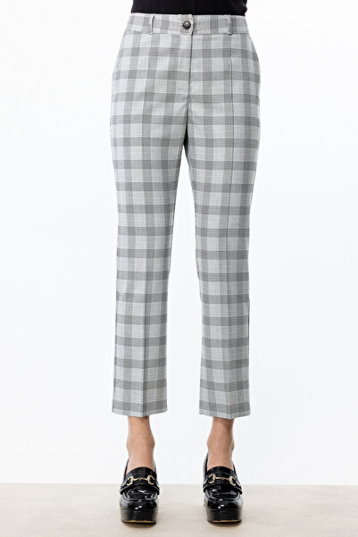 Mi Pret a Porter Mi Ekose Desenli Klasik Pantolon
