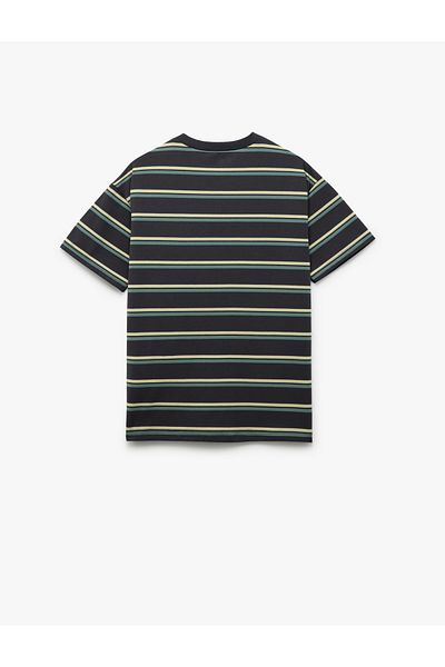 Koton Tricou cu mânecă scurtă din bumbac cu dungi oversize