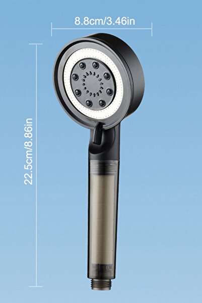 Genel Markalar 5 Fonksiyonlu Çelik Su Tasarruflu Filtreli Turbo Jet Duş Başlı...