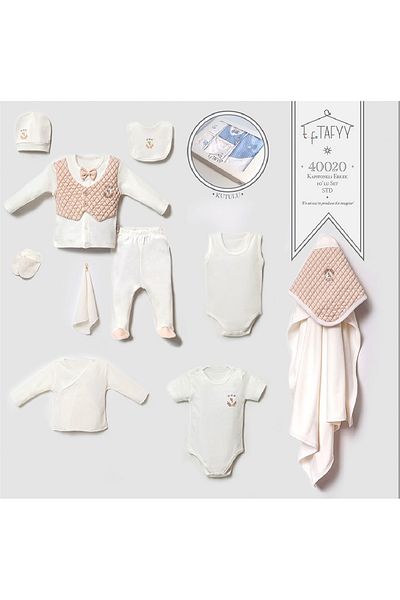 Tafyy Baby Boy Bow Tie Quilted Newborn Set of 10