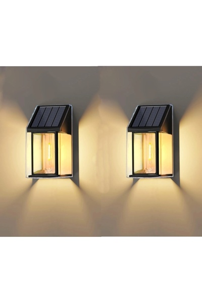 gaman 2 Adet Dekoratif Bağ Bahçe Balkon Dış Mekan Için Solar Güneş Enerjili D...