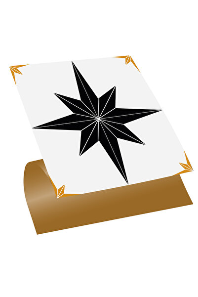 TİNK Kendinden Yapışkanlı Altın Yıldız Desenli Pvc Karo 30x30 Cm (4 ADET) 0,3...