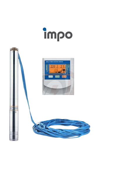 İmpo 2 Hp 220V 4/18 Dalgıç Pompa 30 Metre Kablo Ve Akıllı Epc Panolu Paket Da...