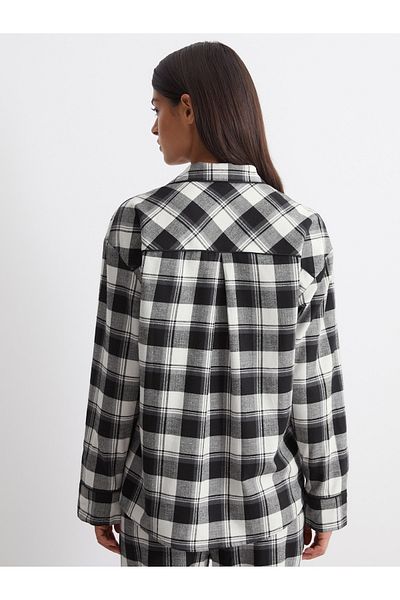 Marc O'Polo Pyjamaoberteil Cozy Flanell Schlaf-oberteil Nachthemd Sleepshirt