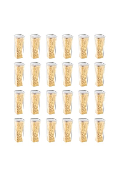 Smartware Set of 24 Skali Square Storage Container White 2140 ml