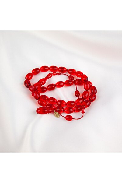 LapisDo مسبحة من العنبر الناري مقاس 8x11.5 ملم