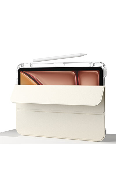 UnDePlus iPad Air 11Inch M2/M3 Air 4/5Th Generation 10.9 Compatible Case with Pen Compartment Acrylic Transparent Detachable