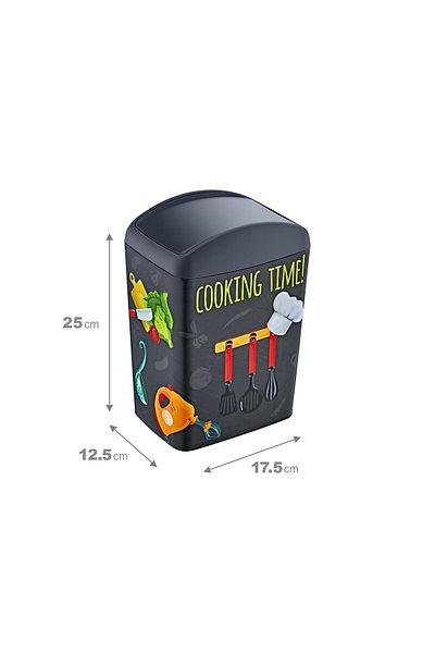 Smartware Coș de gunoi Soft Picture Capac rotativ 5 Lt