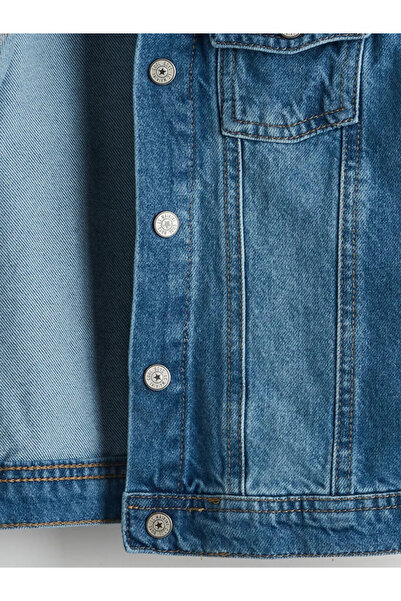 LC Waikiki LCW Kids İndigo Basic Erkek Çocuk Jean Ceket