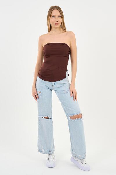 ALEXANDERGARDI Μπλούζα στράπλες με σχισμή (B24-00226)