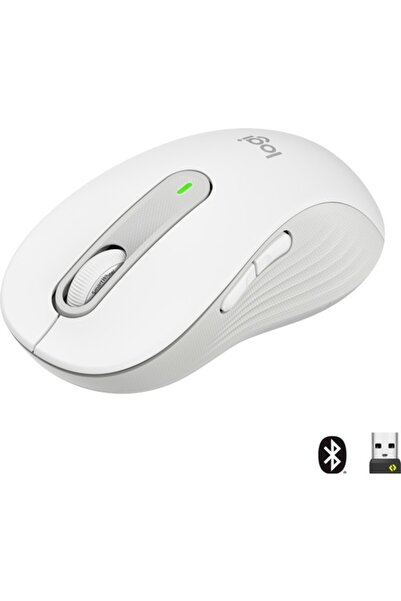 logitech Signature M650 Büyük Boy Sağ El Için Sessiz Kablosuz Mouse, Beyaz 910-006238