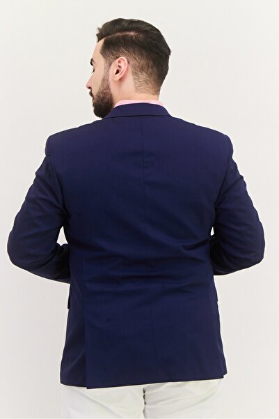 Calvin Klein Men Fitted Solid Formal Blazer, Navy