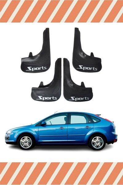 ALPAX OTOMOTİV Ford Focus 2 Compatible Hb 2005-2011Sports Written 4-Piece Fender Mudguard