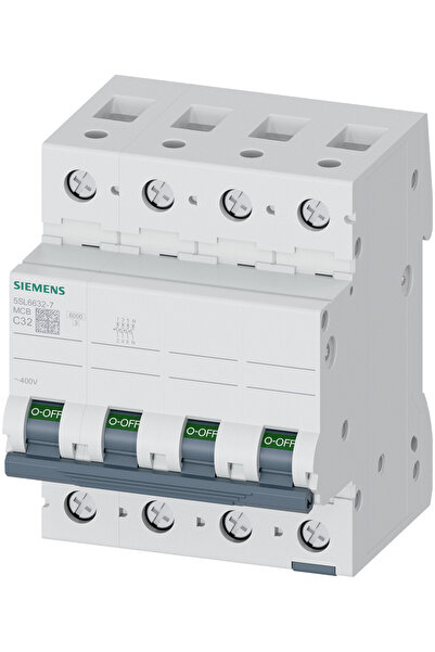 Siemens C4x32a Otomatik Sigorta(NÖTR KESMELİ) 32 Amper 4 Kutuplu