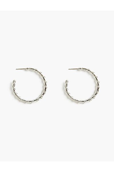 Ervalina Patterned Women's Hoop Earrings