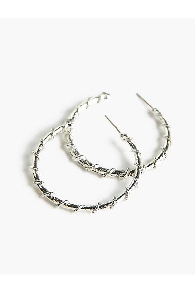 Ervalina Patterned Women's Hoop Earrings